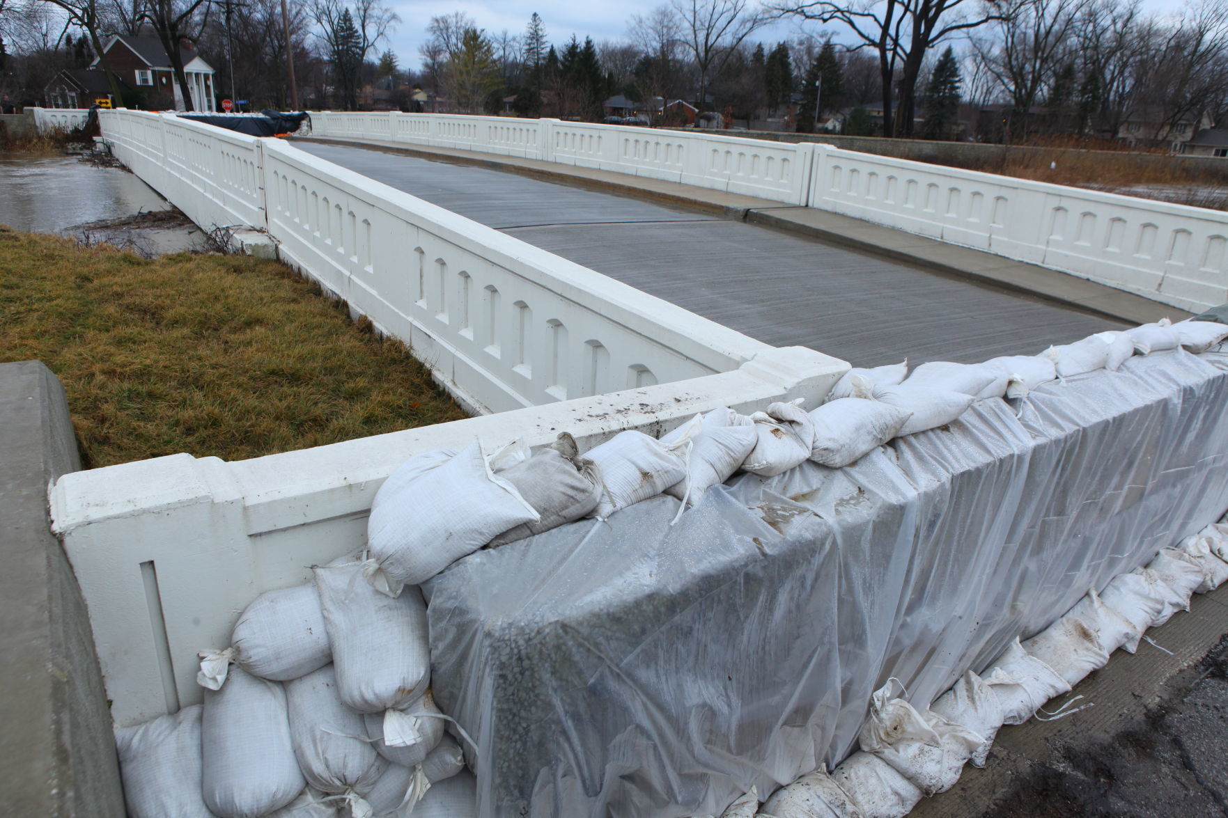 Little Calumet River with rising water levels